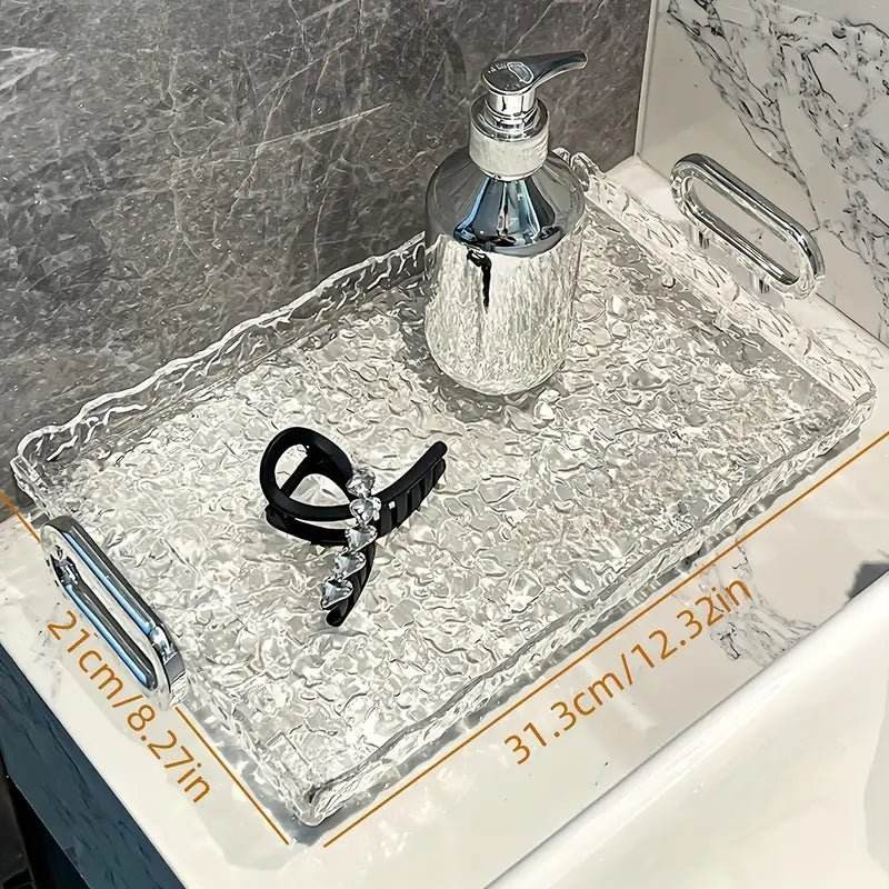 Transparent Decorative Tray - Perfect For Cosmetics, Perfume & Skincare Storage - Urban Lifestyle Furniture