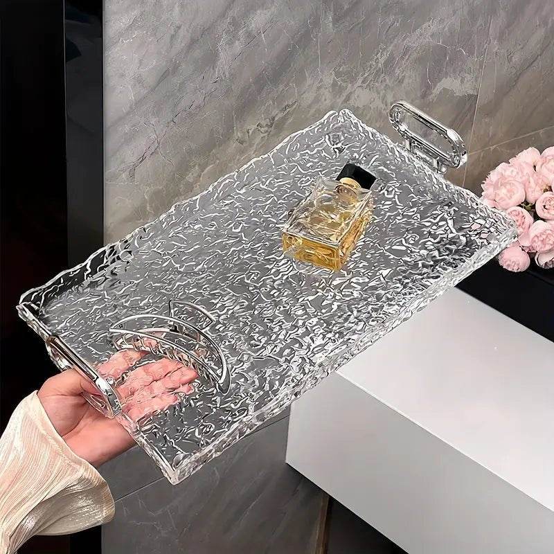 Transparent Decorative Tray - Perfect For Cosmetics, Perfume & Skincare Storage - Urban Lifestyle Furniture