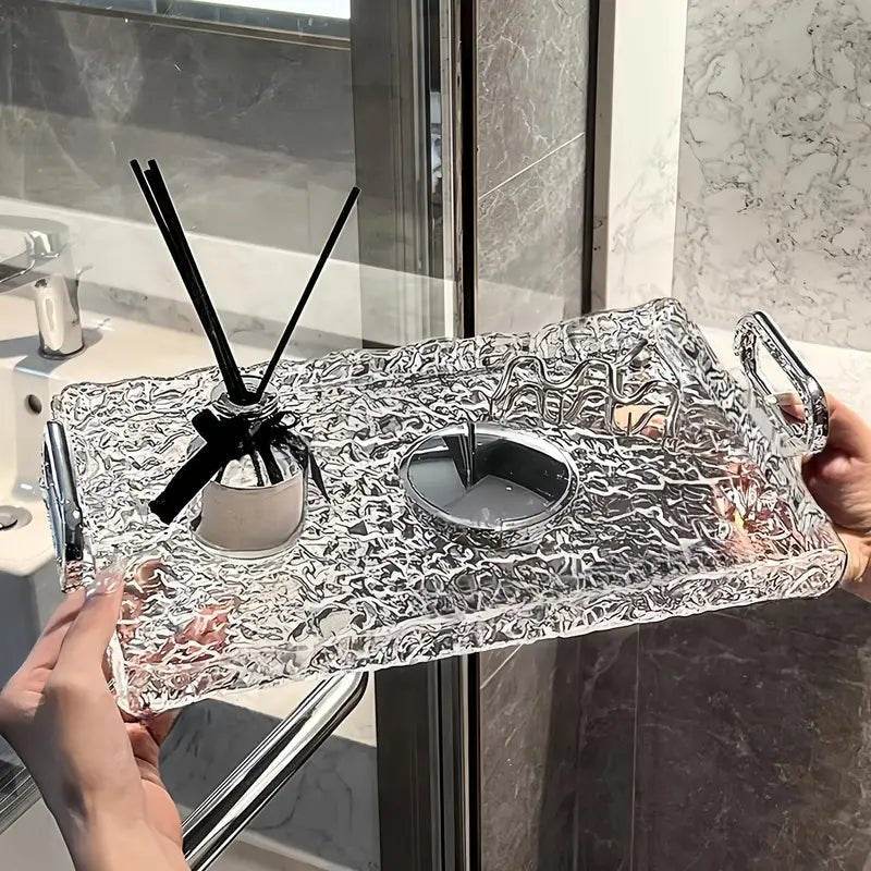 Transparent Decorative Tray - Perfect For Cosmetics, Perfume & Skincare Storage - Urban Lifestyle Furniture
