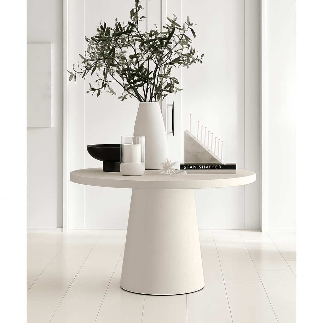 Tulip Concrete Indoor/Outdoor Dining Table Beige - Urban Lifestyle Furniture