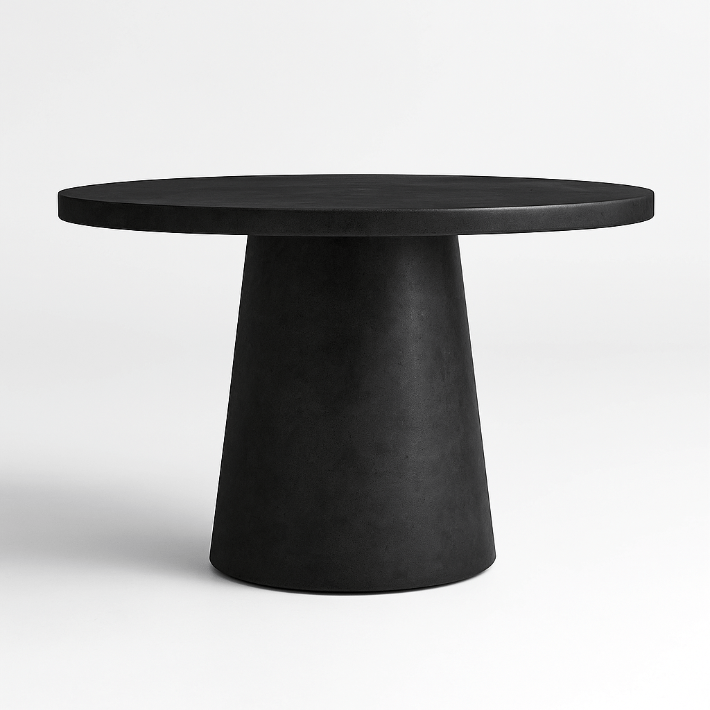 Tulip Concrete Indoor/Outdoor Dining Table Black - Urban Lifestyle Furniture
