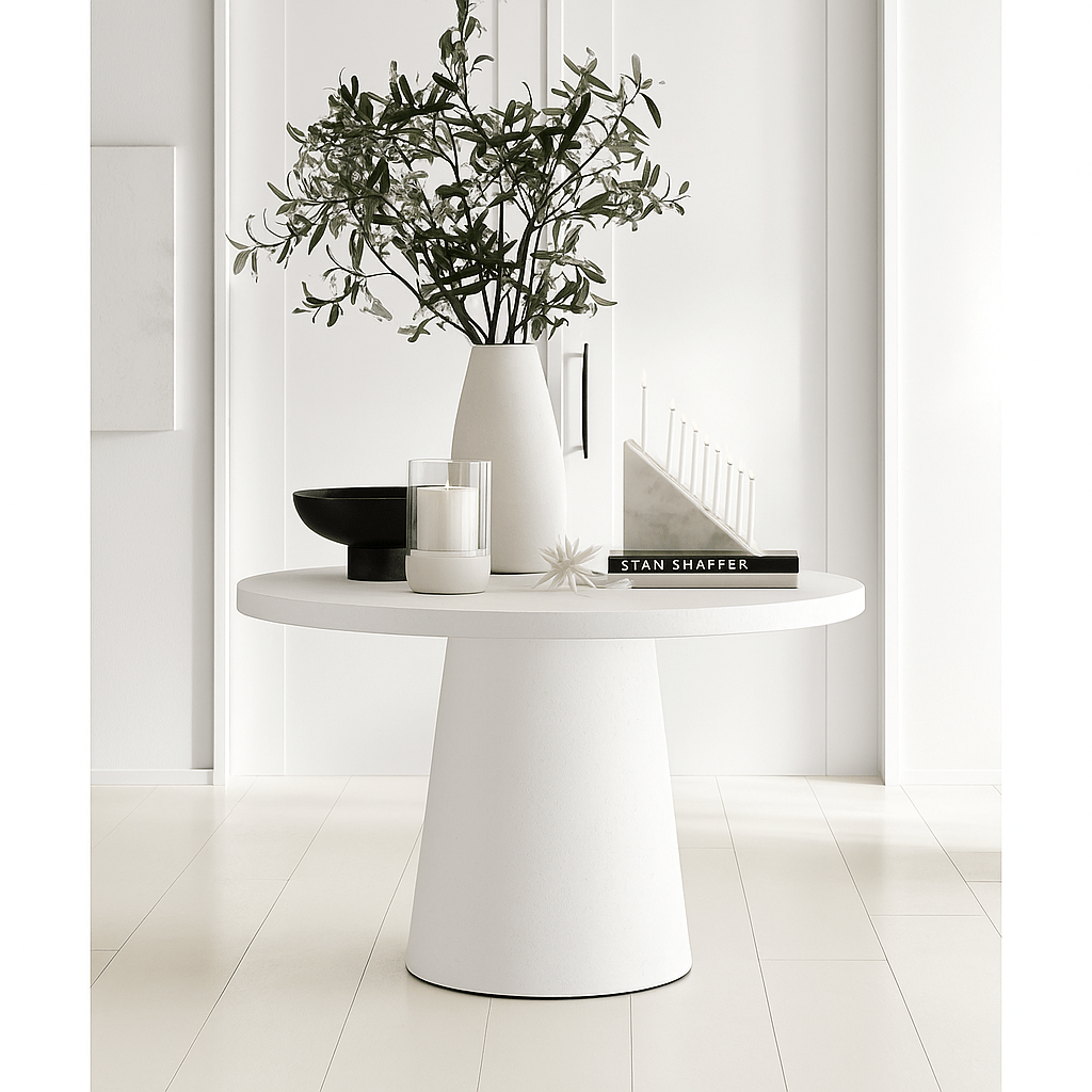 Tulip Concrete Indoor/Outdoor Dining Table White - Urban Lifestyle Furniture