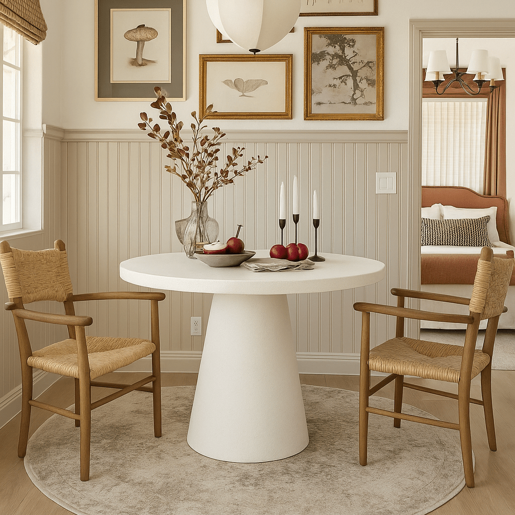 Tulip Concrete Indoor/Outdoor Dining Table White - Urban Lifestyle Furniture
