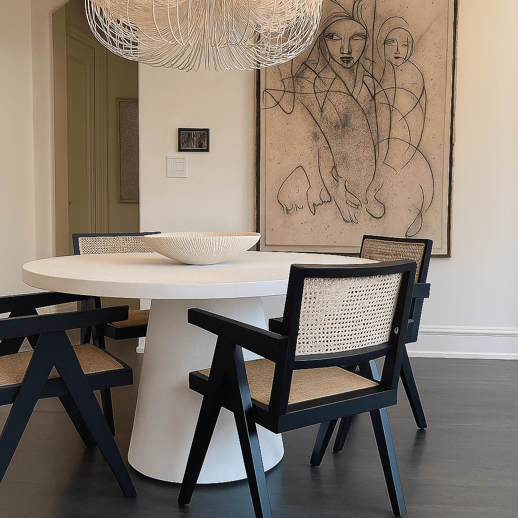 Tulip Concrete Indoor/Outdoor Dining Table White - Urban Lifestyle Furniture