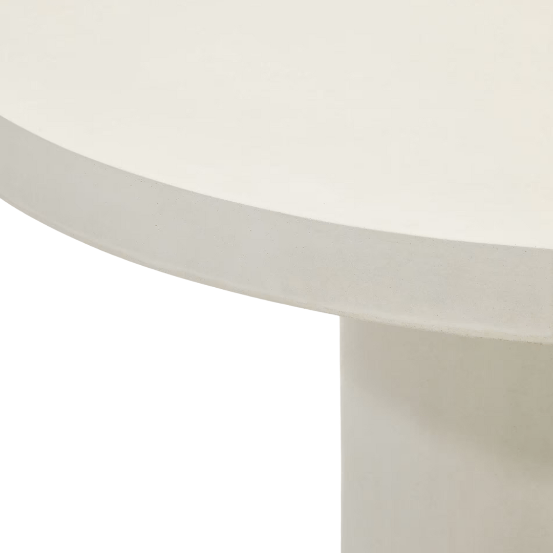 Tulip Concrete Indoor/Outdoor Dining Table White - Urban Lifestyle Furniture