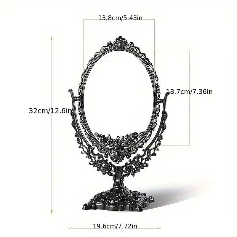 Vintage Black Double-Sided Tabletop Vanity Mirror - Urban Lifestyle Furniture