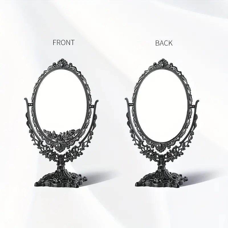 Vintage Black Double-Sided Tabletop Vanity Mirror - Urban Lifestyle Furniture