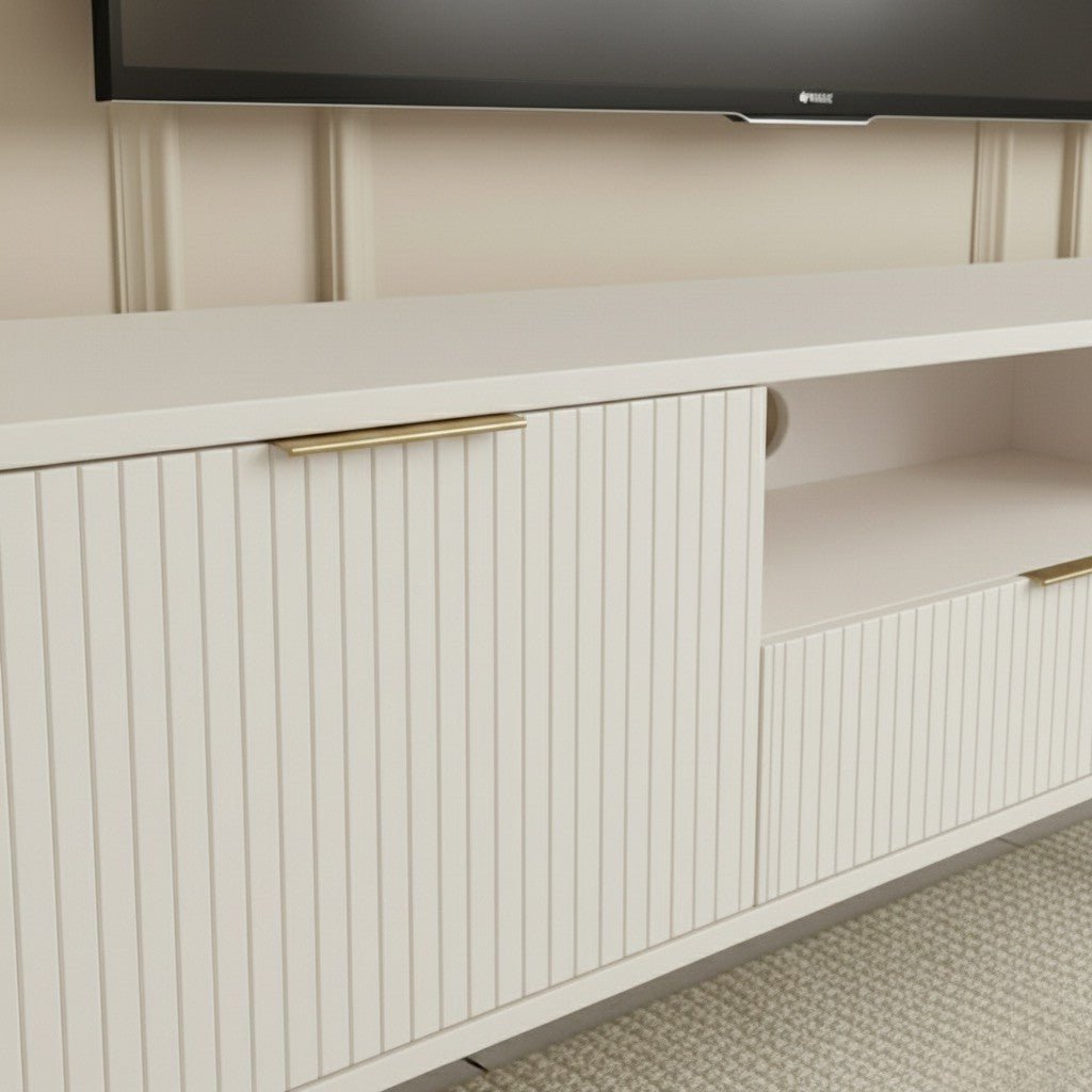 Zara Tv Unit Cream 200cm - Urban Lifestyle Furniture
