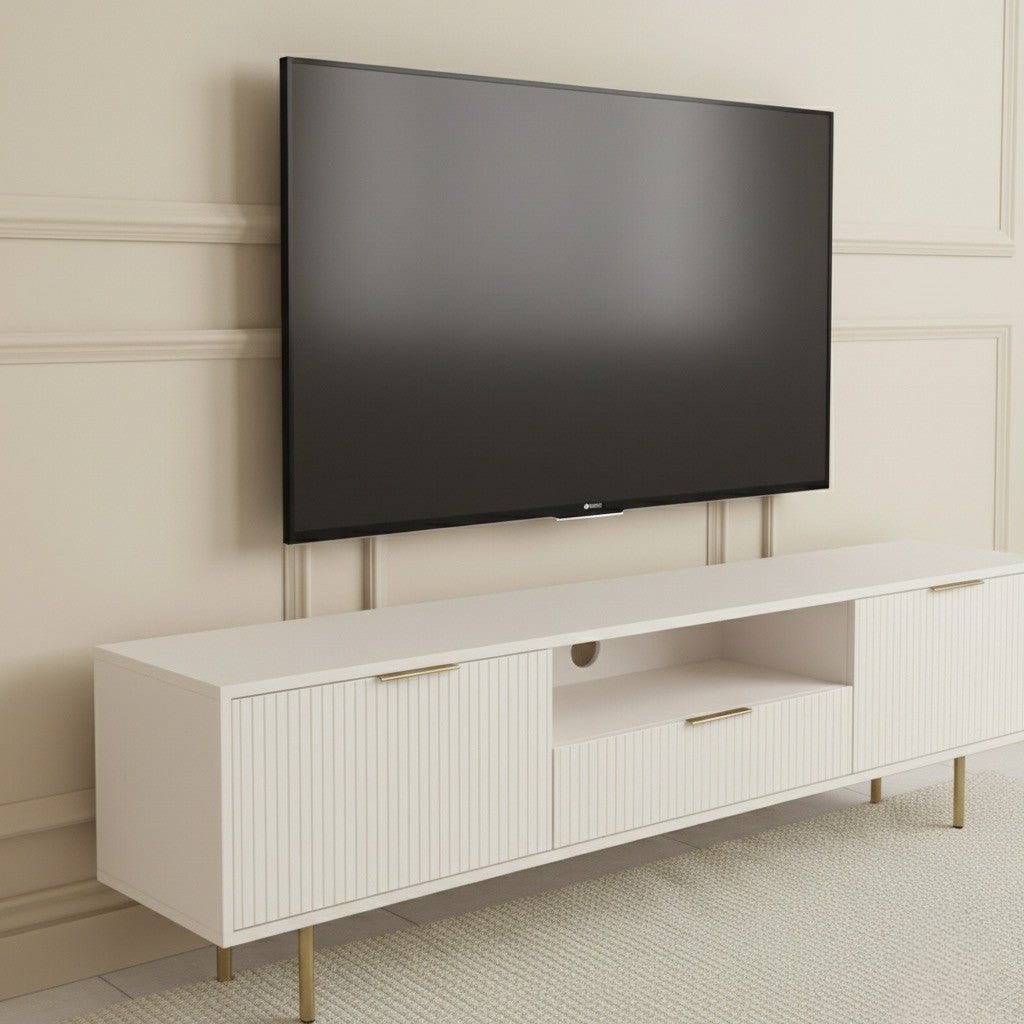 Zara Tv Unit Cream 200cm - Urban Lifestyle Furniture