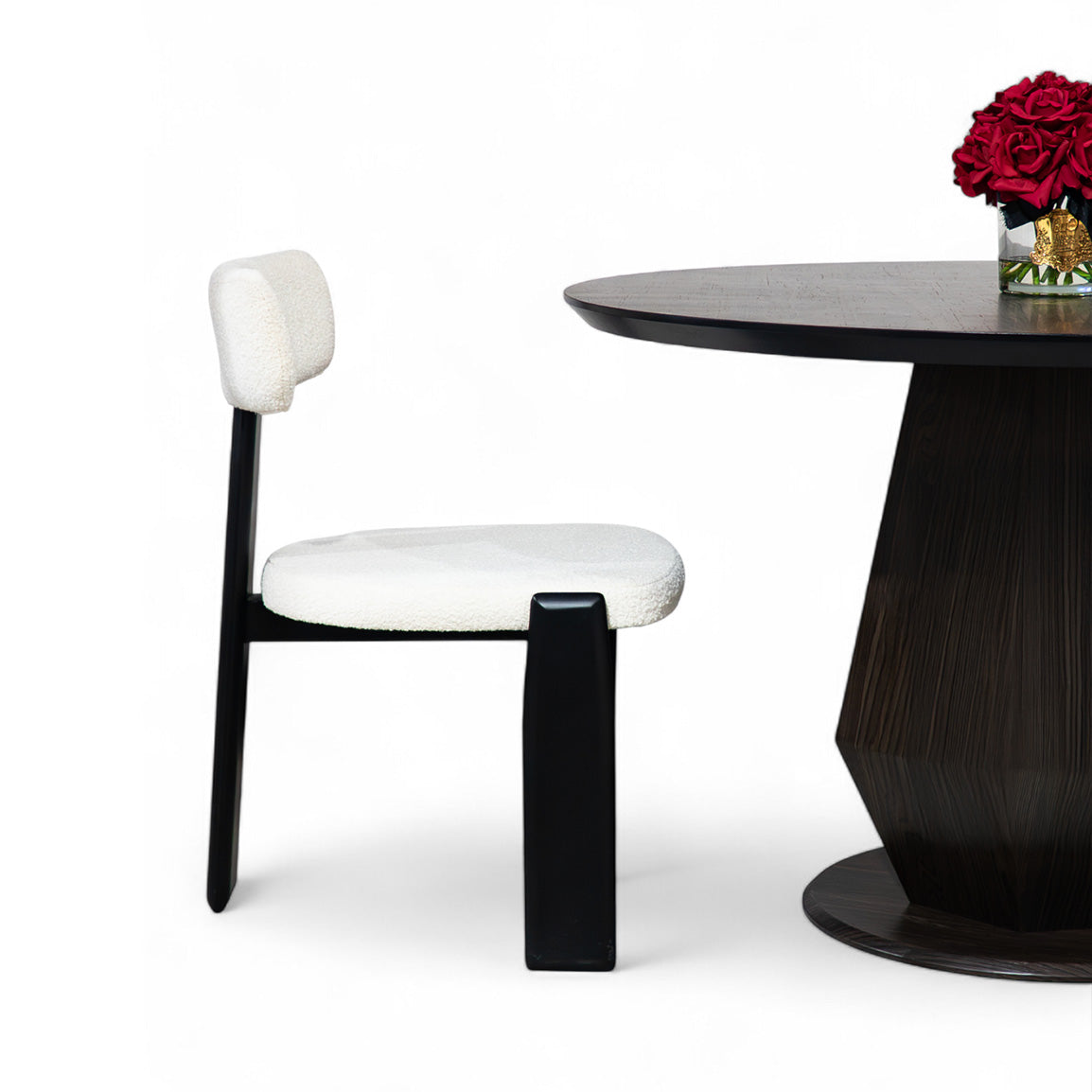 Dolce Round Dining Table Black
