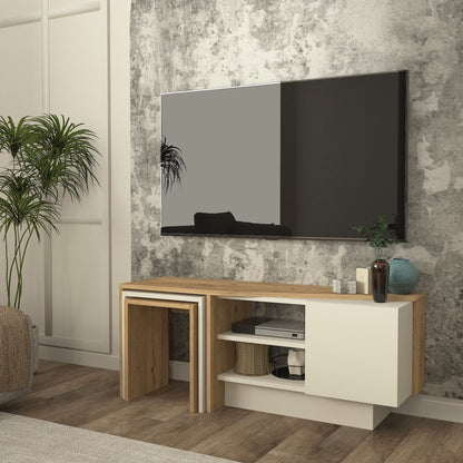 Rodega TV Stand with Nesting Tables