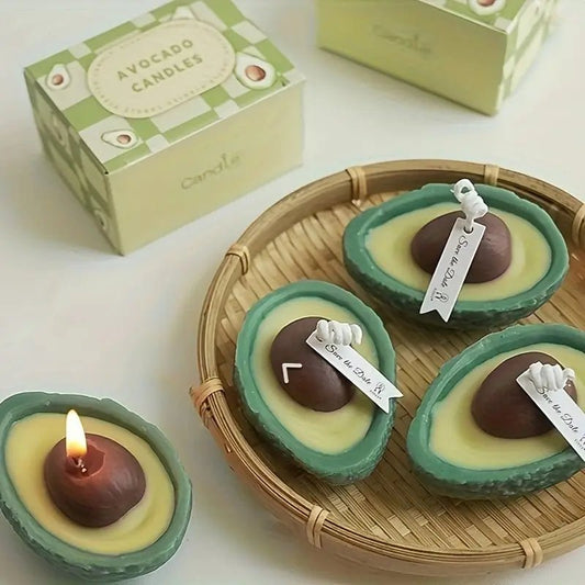 2pcs Avocado Candle: Handcrafted Stone Wax - Urban Lifestyle Furniture Trading LLC