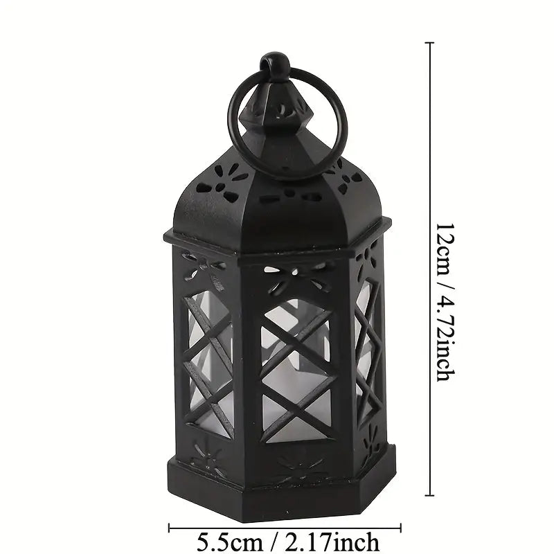 2pcs Flameless Candle Lantern, Vintage Black - Urban Lifestyle Furniture Trading LLC