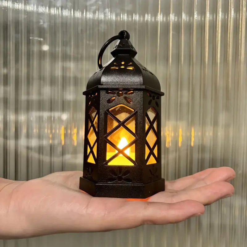 2pcs Flameless Candle Lantern, Vintage Black - Urban Lifestyle Furniture Trading LLC