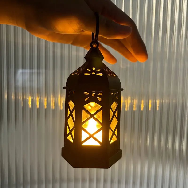 2pcs Flameless Candle Lantern, Vintage Black - Urban Lifestyle Furniture Trading LLC
