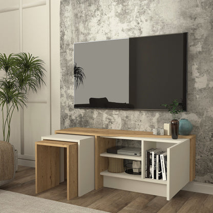 Rodega TV Stand with Nesting Tables