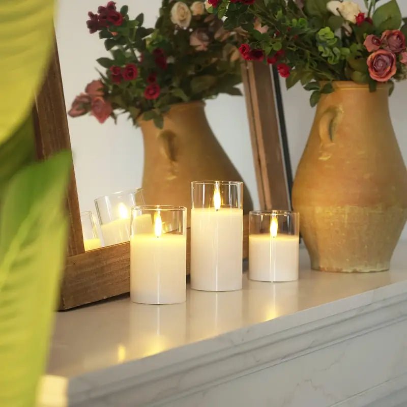 3Pack Smokeless Electronic Candle with Flashing Flame Effect - Urban Lifestyle Furniture