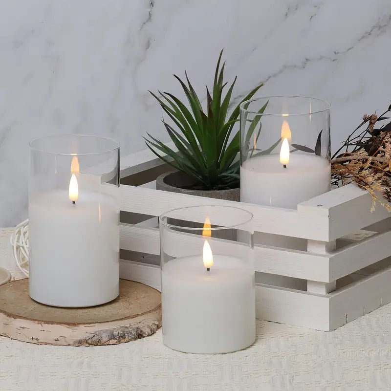 3Pack Smokeless Electronic Candle with Flashing Flame Effect - Urban Lifestyle Furniture