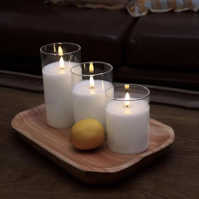 3Pack Smokeless Electronic Candle with Flashing Flame Effect - Urban Lifestyle Furniture