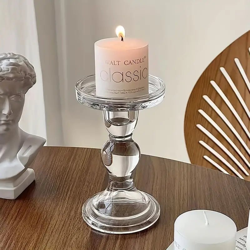 3pc Roman Column Glass Candle Holder - Urban Lifestyle Furniture Trading LLC