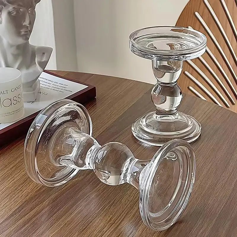 3pc Roman Column Glass Candle Holder - Urban Lifestyle Furniture Trading LLC