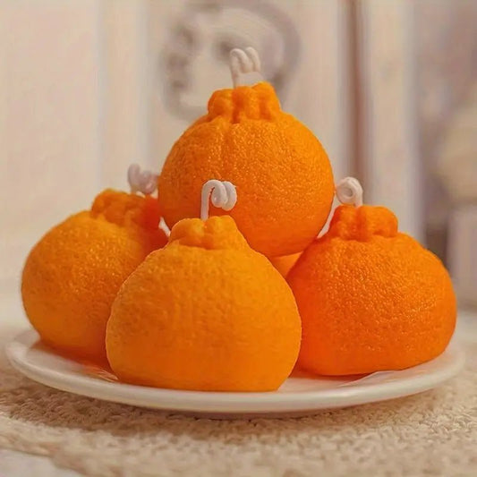 4pcs Fresh Orange Scented Candle - Natural Soy Wax - Urban Lifestyle Furniture Trading LLC