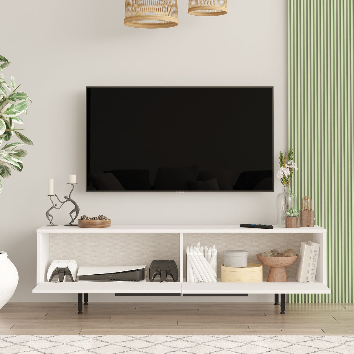 Frostveil TV Console White