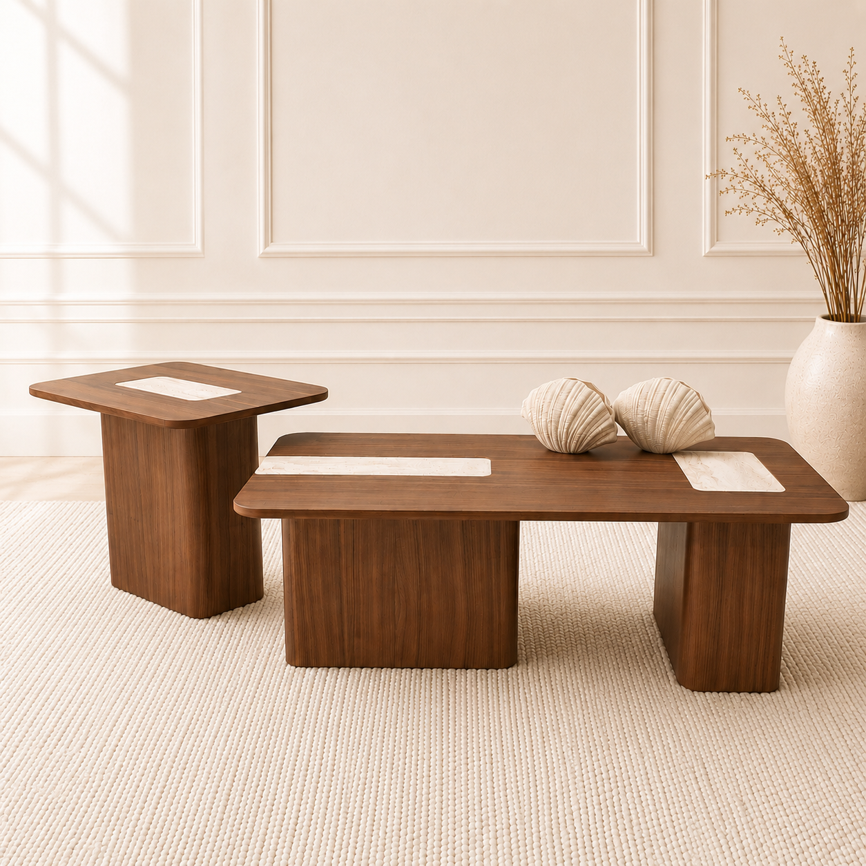 Namba Coffee Table Set Walnut