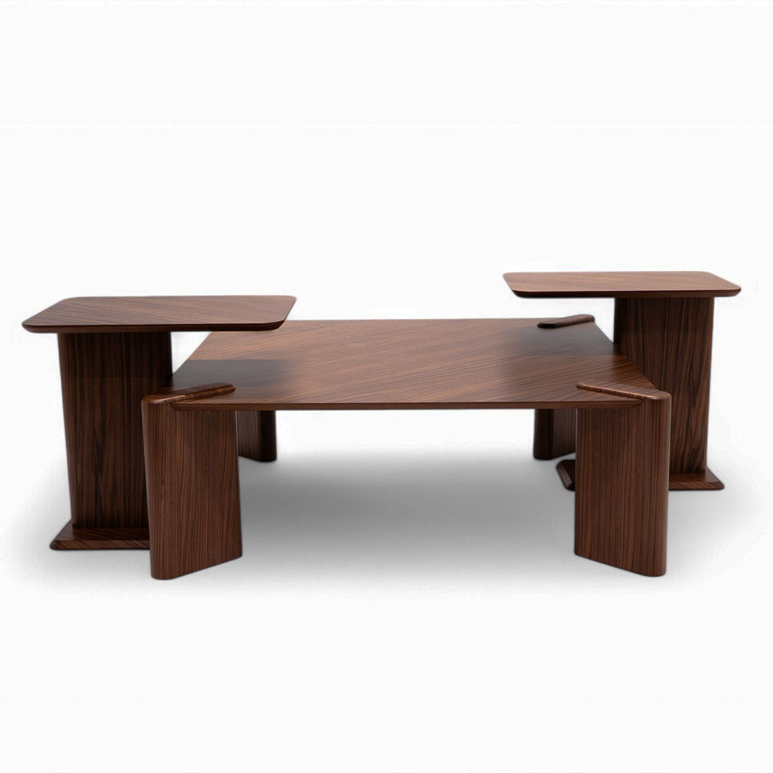 Alva Coffee Table Set Walnut