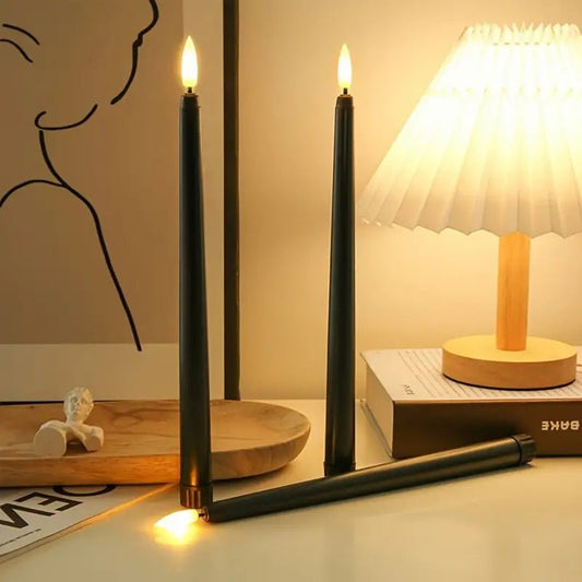 6pcs Flameless Black Color Candles - Urban Lifestyle Furniture