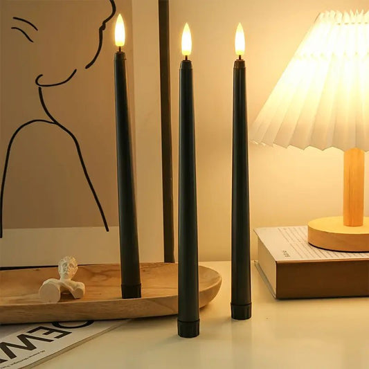 6pcs Flameless Black Color Tape LED Candles - Urban Lifestyle Furniture Trading LLC