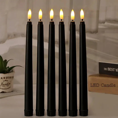 6pcs Flameless Black Color Tape LED Candles - Urban Lifestyle Furniture Trading LLC