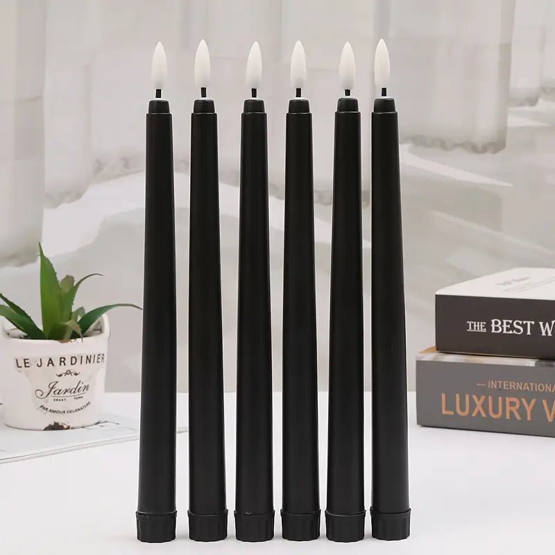 6pcs Flameless Black Color Tape LED Candles - Urban Lifestyle Furniture Trading LLC
