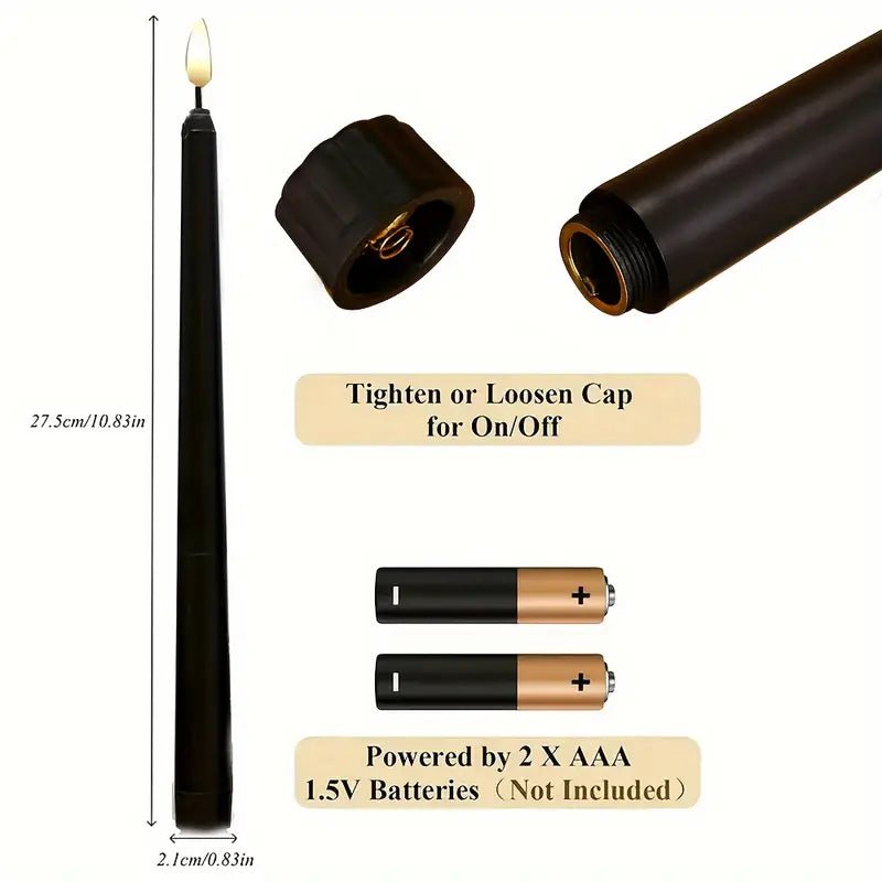 6pcs Flameless Black Color Tape LED Candles - Urban Lifestyle Furniture Trading LLC