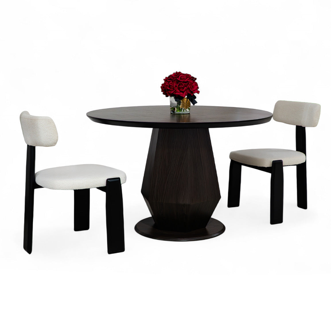 Dolce Round Dining Table Black