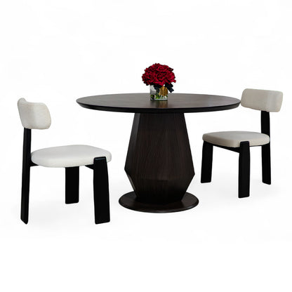 Dolce Round Dining Table Black