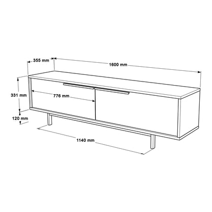 Frostveil TV Console White