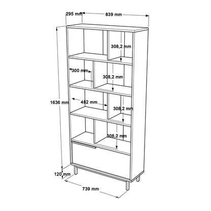 Frostveil BookShelf Storage Cabinet White