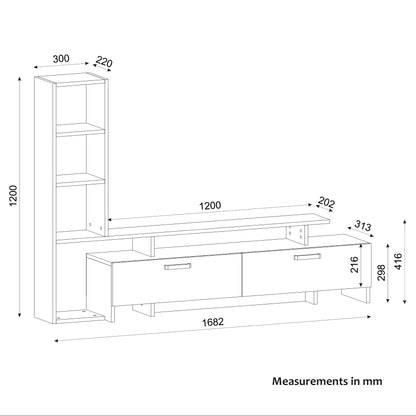 Siena TV Stand White