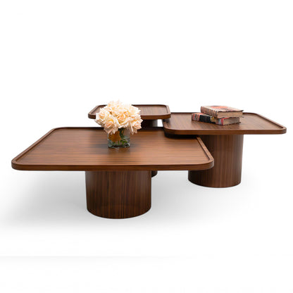 Rodir Coffee Table Set Walnut