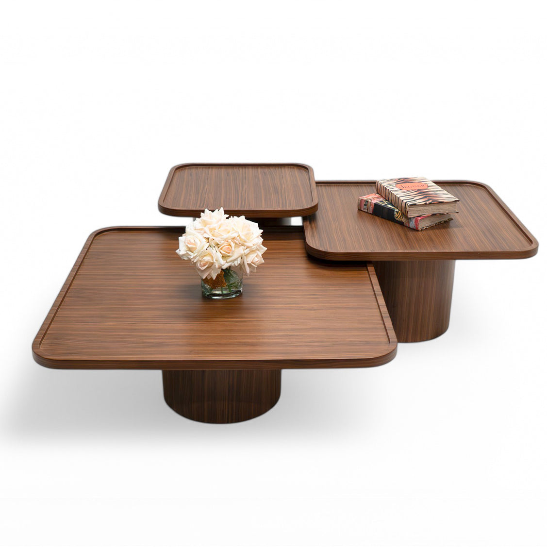 Rodir Coffee Table Set Walnut