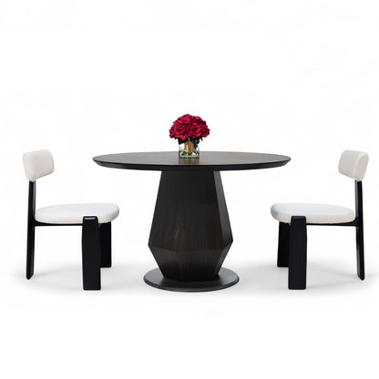 Dolce Round Dining Table Black