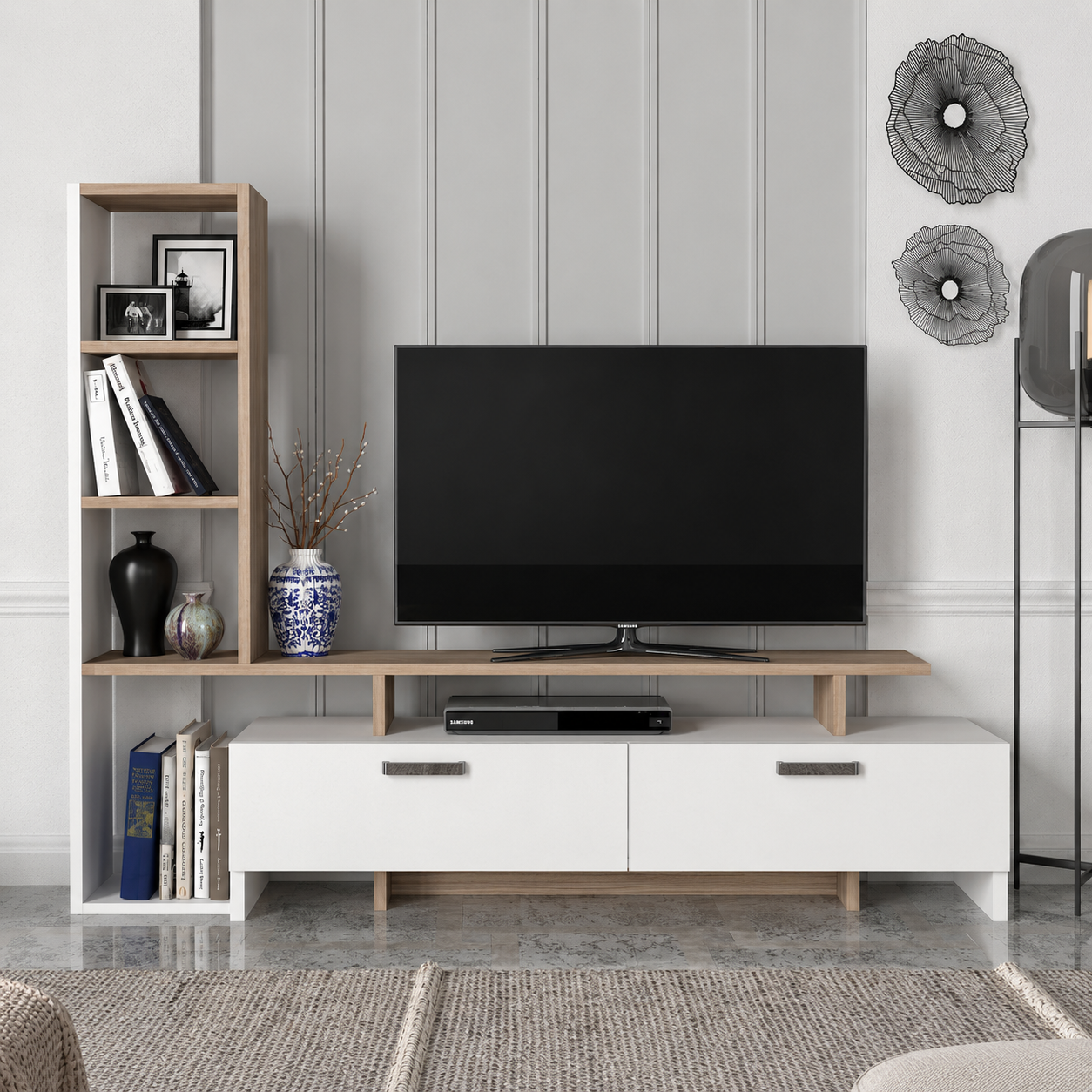Siena TV Stand White