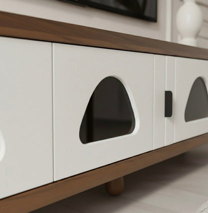 Advent Tv Unit Walnut Cream 200cm - Urban Lifestyle Furniture