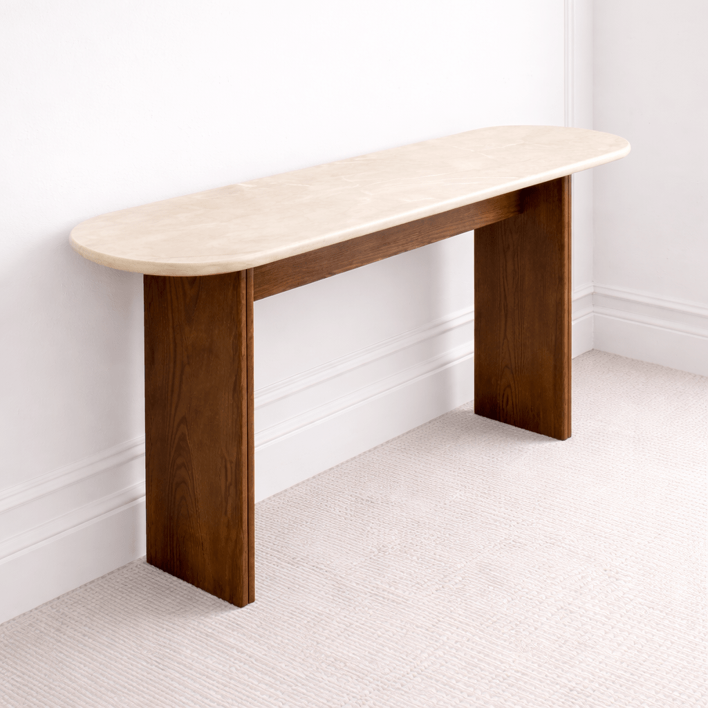 Arabia Marble Console Table Beige - Urban Lifestyle