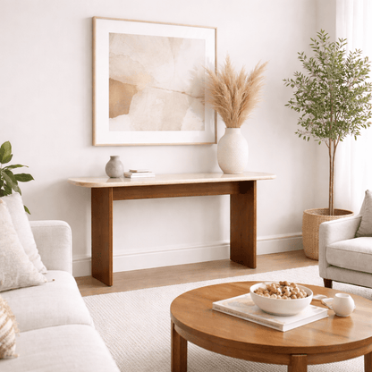 Arabia Marble Console Table Beige - Urban Lifestyle