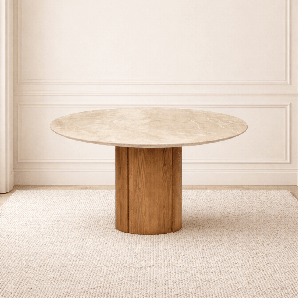 Arabia Marble Dining Table Beige - Urban Lifestyle