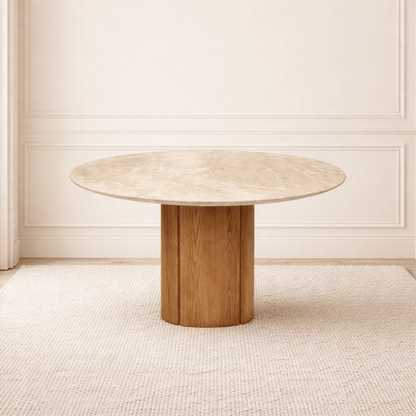 Arabia Marble Dining Table Beige - Urban Lifestyle
