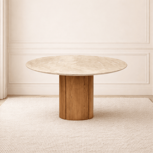 Arabia Marble Dining Table Beige - Urban Lifestyle