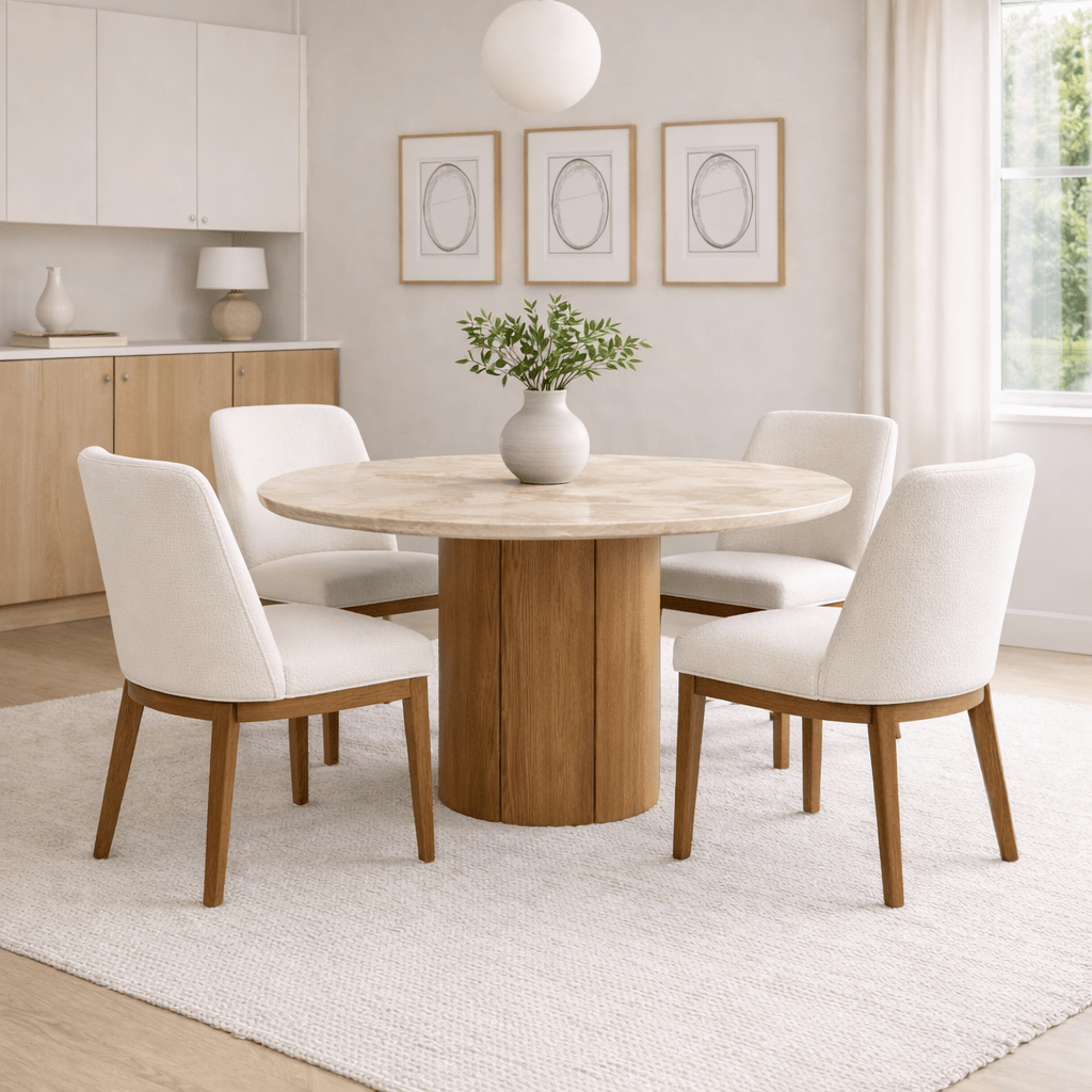 Arabia Wood Dining Chair White - Urban Lifestyle